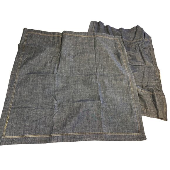 1  Euro Sham Denim-Style Cover 26"x26" zipper Cotton Blend Rustic Chic Cottage - Picture 4 of 6